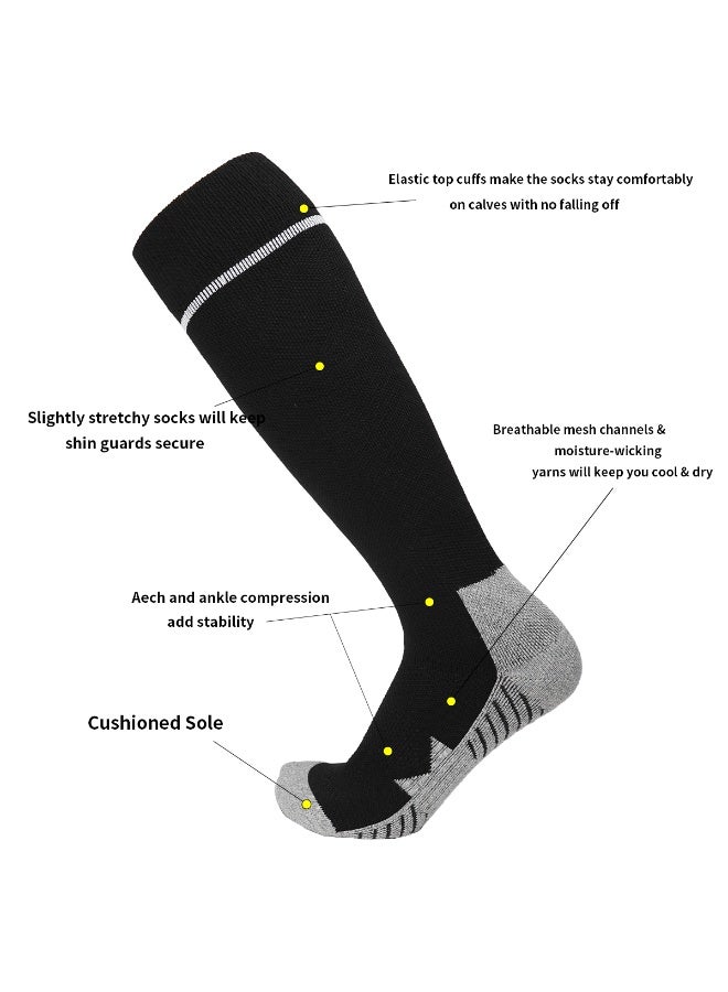 SKY WING Men's  Soccer Socks (1/2/3/4 Pair) Sport Cushion Athletic breathable, comfortable, anti slip, cushion protect, sweat absorption Socks for Kids Youth Adult Sports Accessory - Image 5