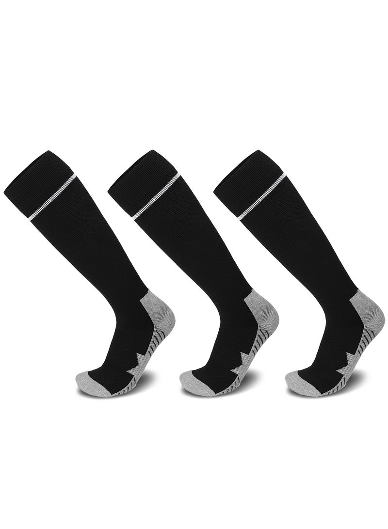 SKY WING Men's  Soccer Socks (1/2/3/4 Pair) Sport Cushion Athletic breathable, comfortable, anti slip, cushion protect, sweat absorption Socks for Kids Youth Adult Sports Accessory - Image 1