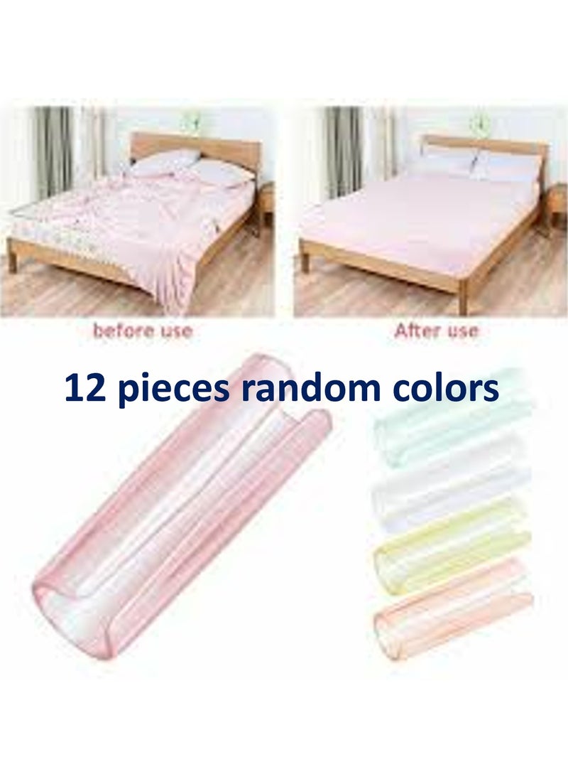 Generic 12 plastic pieces to fix sheets on the mattress - random color  - Image 1