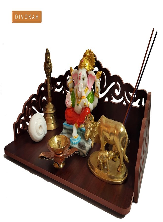 DIVOKAH® MDF Wooden Temple/Wooden chowki/Laddo Gopal Jhula/Swing/God singhasan (8 MM Plywood Thickness) (WDN CHOWKI) - Image 4
