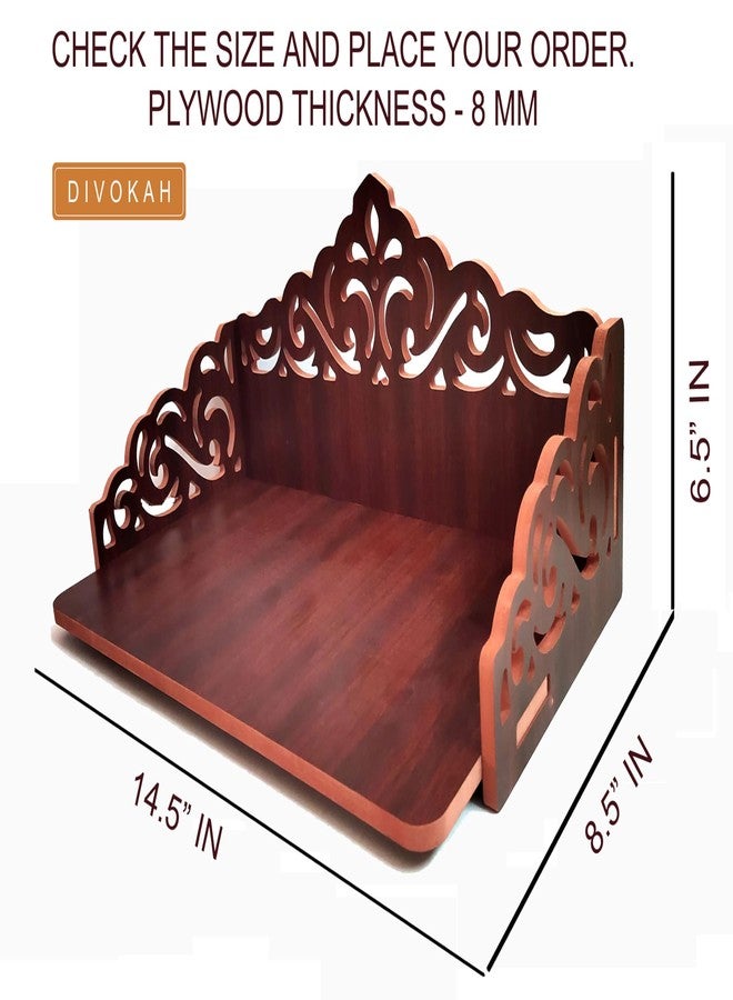 DIVOKAH® MDF Wooden Temple/Wooden chowki/Laddo Gopal Jhula/Swing/God singhasan (8 MM Plywood Thickness) (WDN CHOWKI) - Image 2