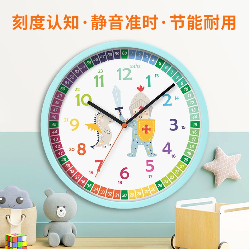 10-Inch Early Education Learning Clock Generation Wall Clock Teaching Clock Puzzle Enlightenment Children Cartoon Toy Clock Factory - Image 5