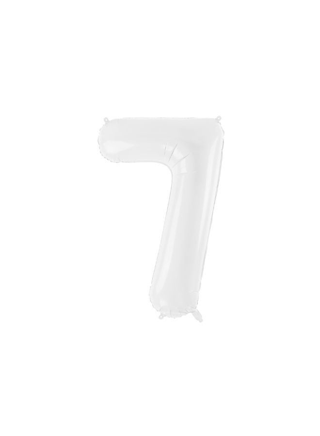 PartyDeco Foil ballon Number ''7'', 86 cm, white  - Image 1