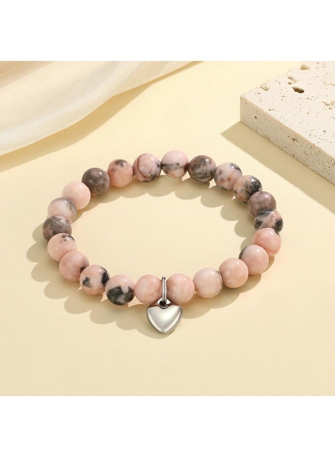MIXJOY Positive Affirmation Reminder Natural Stone Healing Bracelet - You Are Loved Valued Beautiful Inspirational Relaxation Bracelet For Women, Anxiety Self-Worth Uplifting Pick Up Gift - Image 2