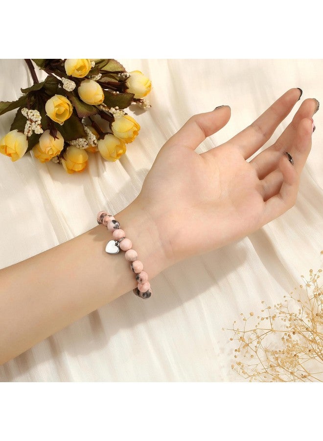 MIXJOY Positive Affirmation Reminder Natural Stone Healing Bracelet - You Are Loved Valued Beautiful Inspirational Relaxation Bracelet For Women, Anxiety Self-Worth Uplifting Pick Up Gift - Image 4