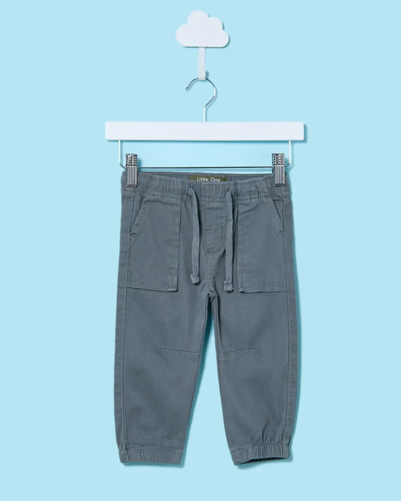 REDTAG Infant Boys Grey Jogger Trousers