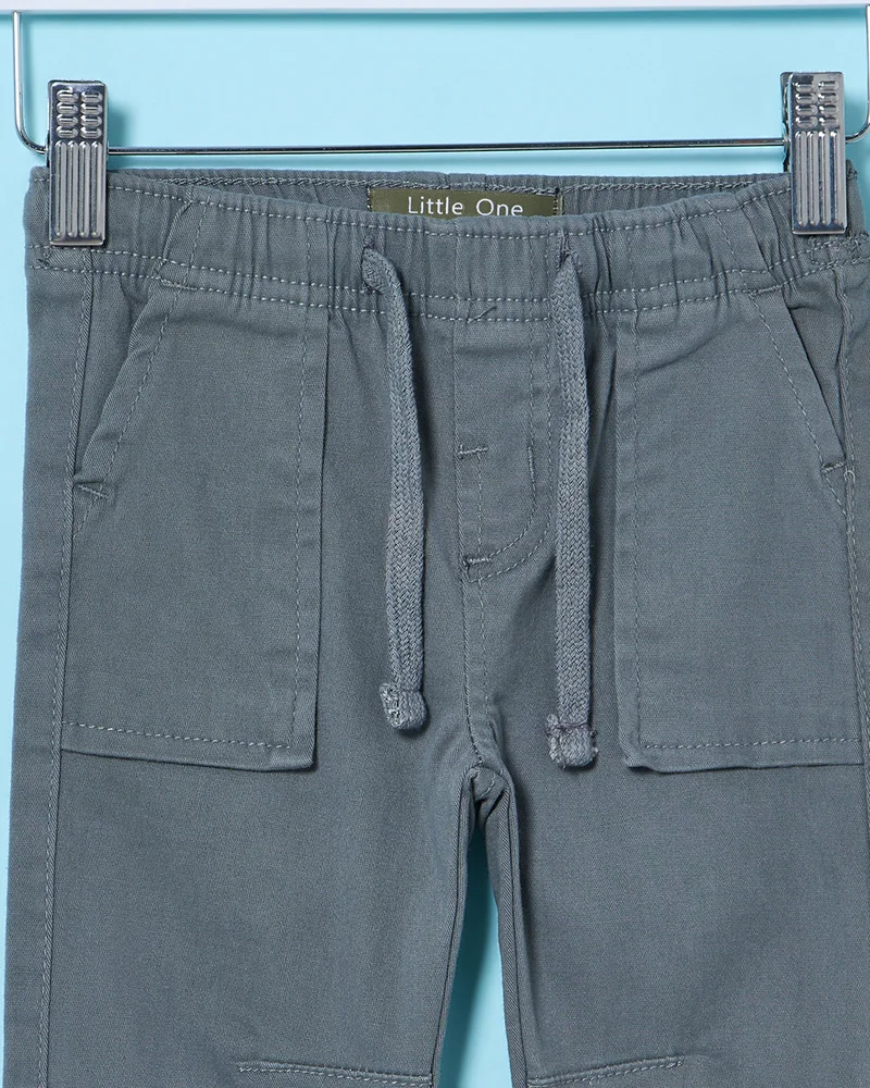 REDTAG Infant Boys Grey Jogger Trousers