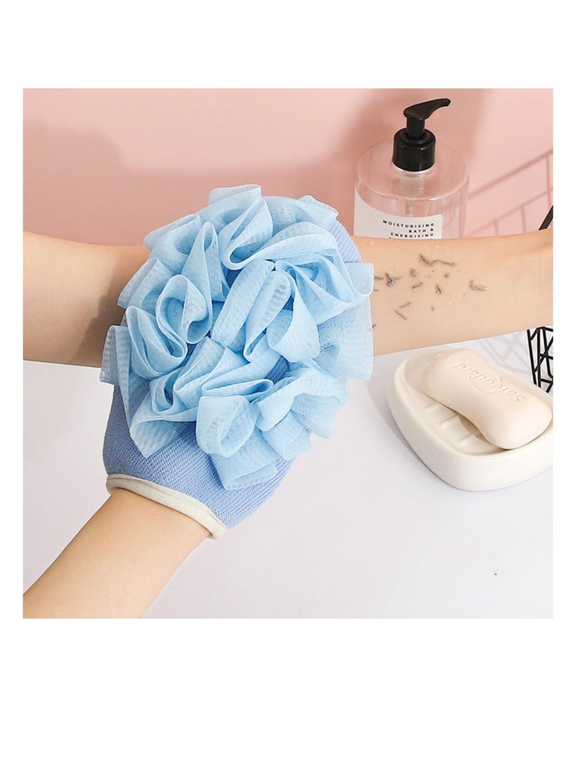 ECVV ECVV Exfoliating Glove Body Scrubber, Double Sided Shower Scrubbing Mitt, Bath Shower Sponge, Dead Skin Remover, Shower Loofahs Mesh Balls Body Wash Bathroom for Men Women  - Image 2