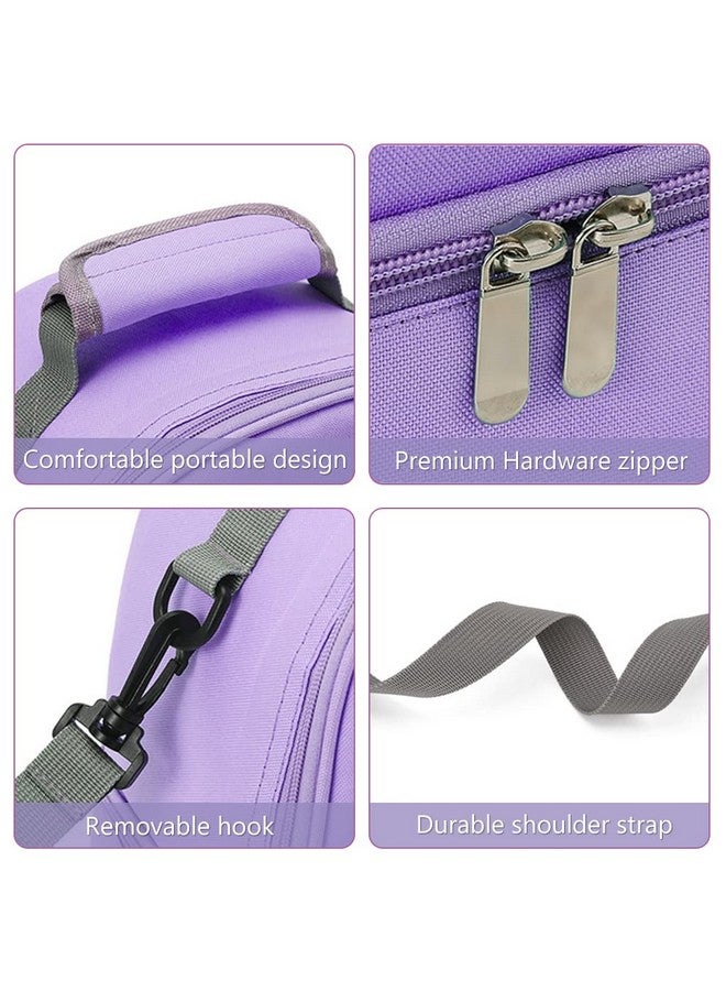 Zibuyu ® Breastmilk Storage Bag With Ice Pack, Double Layer Breastmilk Warmer Insulated Bag With Strap, Fits 6 Ounces Bottles, Waterproof Breast Mommy Diaper Backpack Bento Box Backpack, Purple  - Image 5