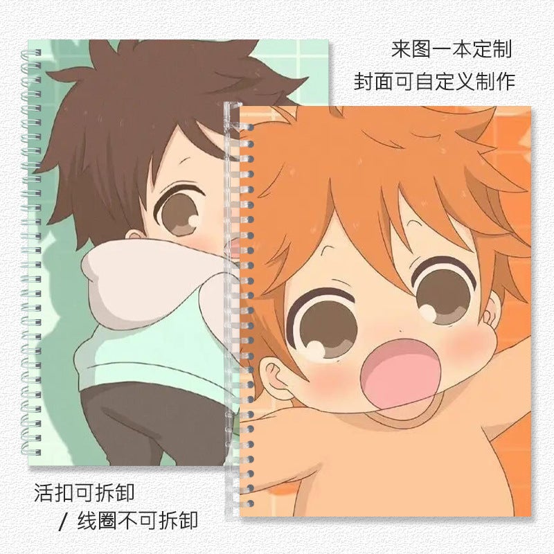 Volleyball Boy B5 Loose-Leaf Horizontal Line A5 Grid Horizontal Line Notebook A6 Spiral Notebook Parenting Related Pre-Order Wedding Banquet Squares - Image 4