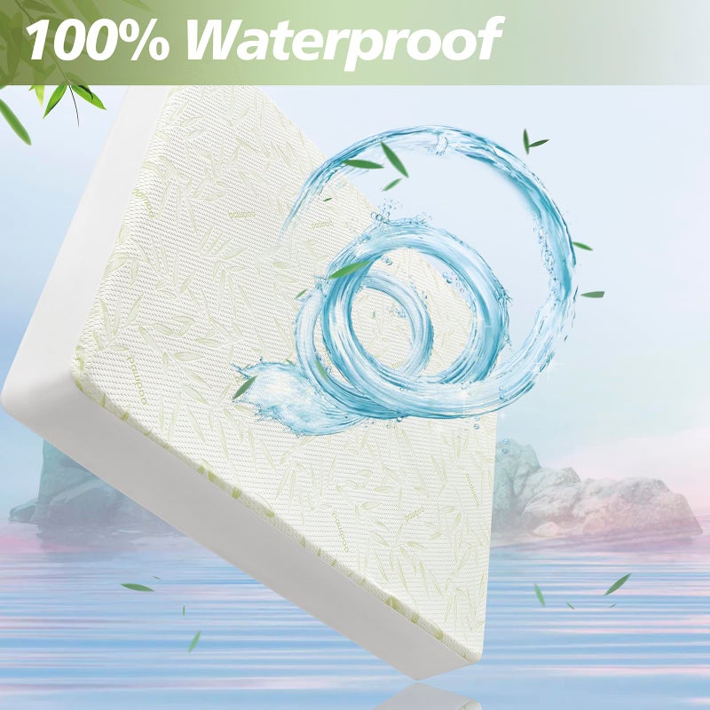 Softhour California King Waterproof Mattress Pad Cover  Soft Breathable Cooling Mattress Pad Cover  Viscose Waterproof Mattress Protector Stretches up to 21  Deep Pocket Tightly Fitted Mattress Protection  - Image 5