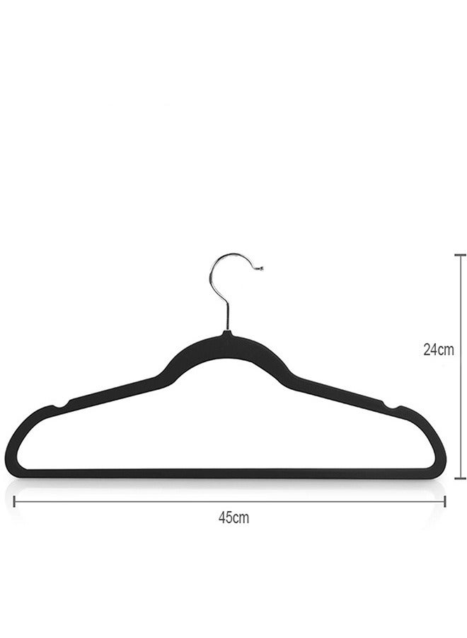 YIJIA HOME GOODS 50-Piece Velvet Hanger, Non-Slip Hanger-Space Saving, Black - Image 3