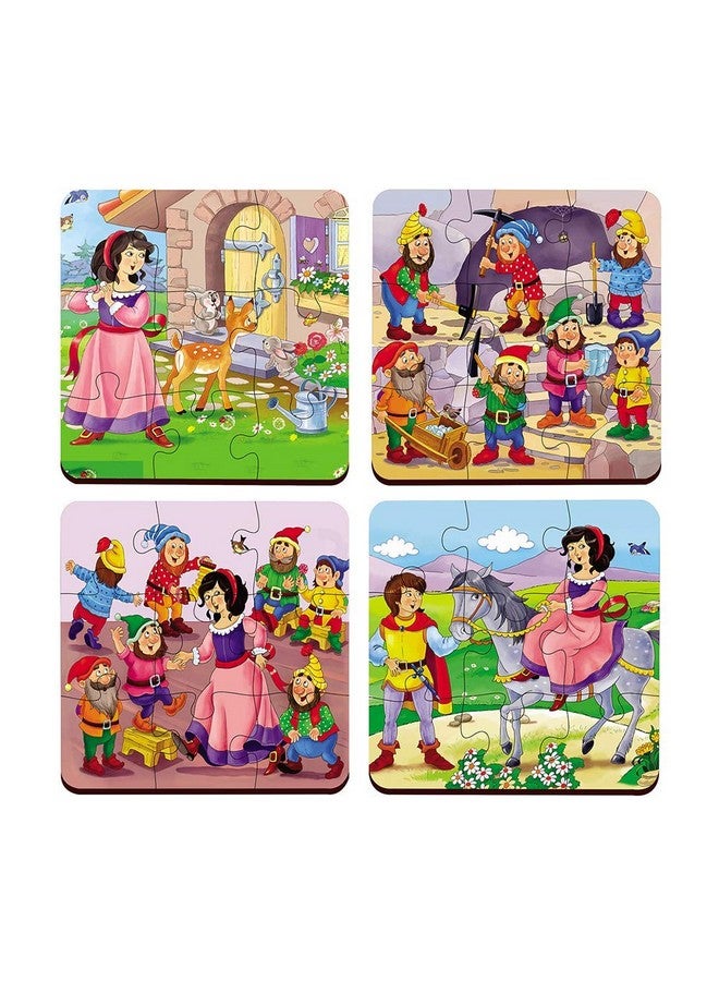 Webby Kid 4 in 1 Snow White Wooden Puzzle Toy, 36 Pcs - Image 4