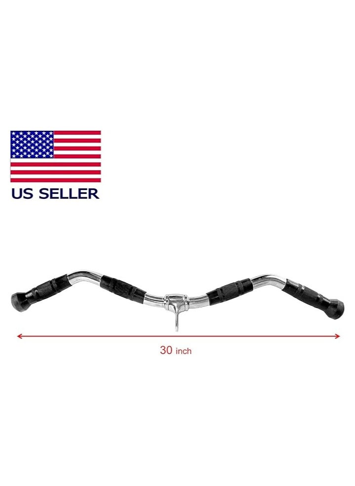 Generic FITNESS MANIAC USA EZ Curl Cable Bar Attachment - Revolving 30" Curl Bar with Wide Grip, Cable Machine Accessories for Bicep and Tricep Exercises in Home Gym  - Image 5