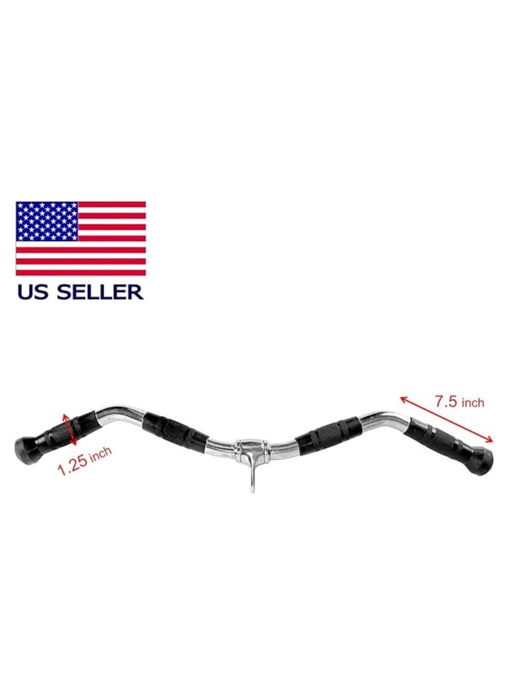Generic - FITNESS MANIAC USA EZ Curl Cable Bar Attachment - Revolving 30" Curl Bar with Wide Grip, Cable Machine Accessories for Bicep and Tricep Exercises in Home Gym - Image 1