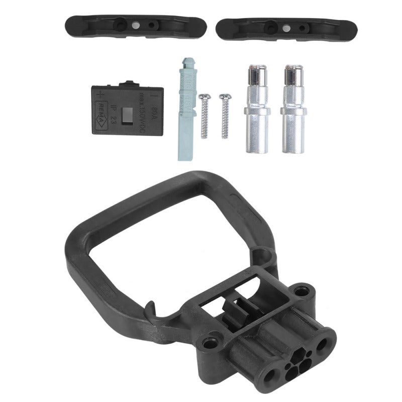 EV Charging Connector 80A 150V Male and Female with Auxiliary Contacts - Silver-Plated Copper Terminals UL94V-0 Fire Rating Connector for Electric Forklifts Golf Carts - Image 5