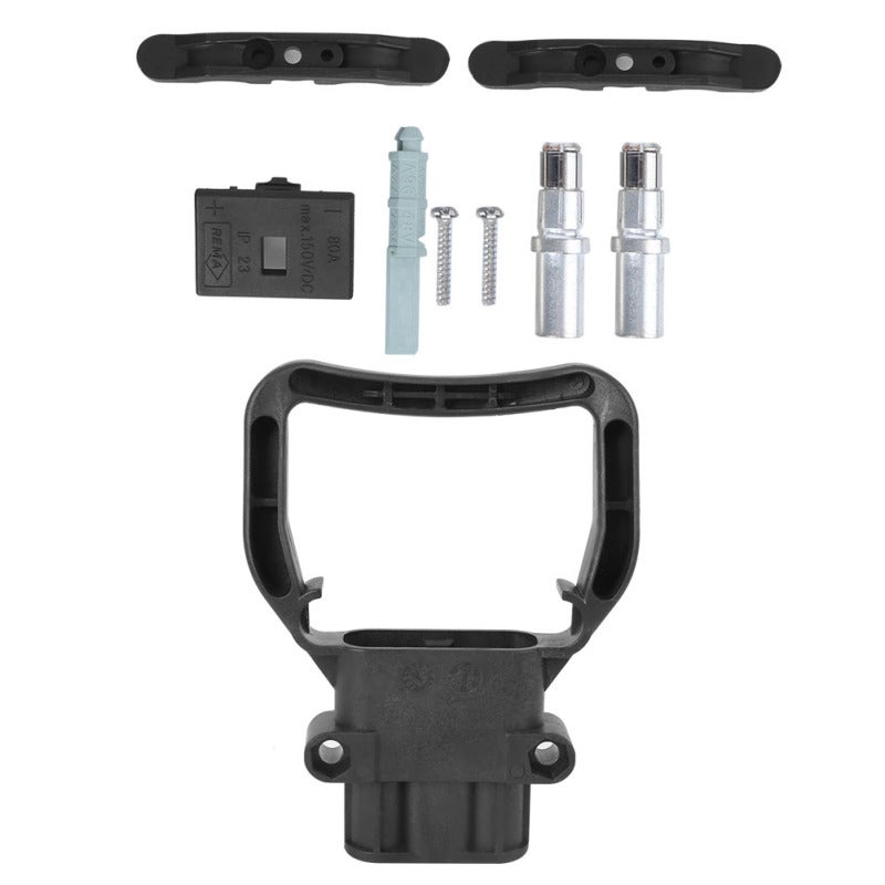 EV Charging Connector 80A 150V Male and Female with Auxiliary Contacts - Silver-Plated Copper Terminals UL94V-0 Fire Rating Connector for Electric Forklifts Golf Carts - Image 1