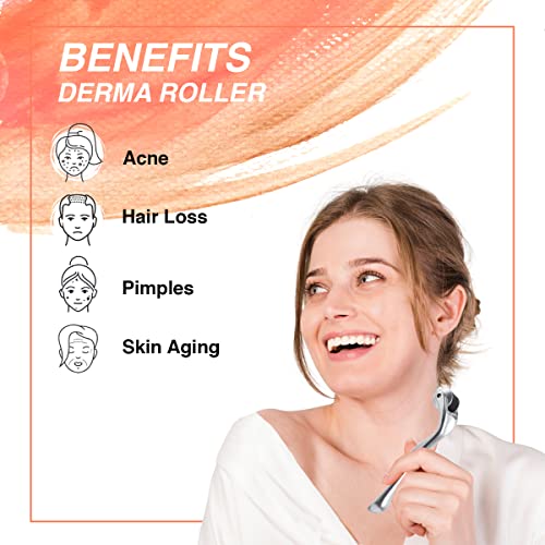 Epyz Derma Roller Cosmetic Micro Needling Instrument with 540 Needles for Acne, Skin, Hair Loss, With Free Storage Case (Silver, 0.5mm) - Image 5