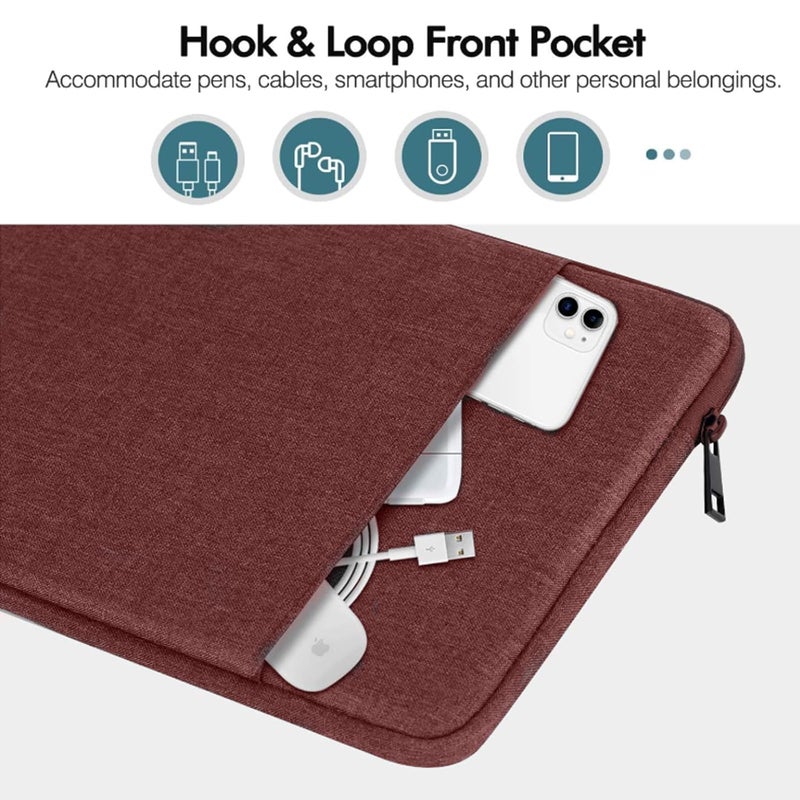 Moca حافظة جهاز لوحي مقاس 9/11 بوصة لجهاز iPad 10.2، 10.9، Air 3 iPad Pro 11 2021-2018، iPad Air 4 10.9 2020، Galaxy Tab Tab S8/S7/ A7 Lite/Tab A 10.1 (أحمر نبيذي) - Image 4