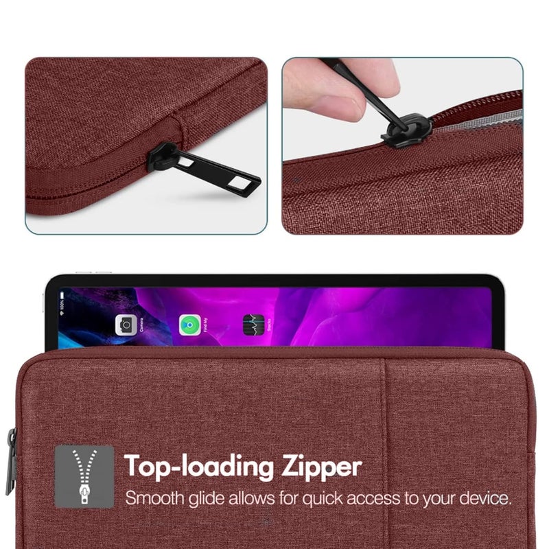 Moca حافظة جهاز لوحي مقاس 9/11 بوصة لجهاز iPad 10.2، 10.9، Air 3 iPad Pro 11 2021-2018، iPad Air 4 10.9 2020، Galaxy Tab Tab S8/S7/ A7 Lite/Tab A 10.1 (أحمر نبيذي) - Image 5