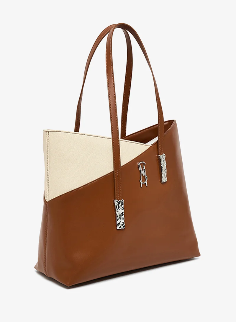 Steve Madden BRONZE Beliott Dual Tone Tote Bag for Women | Best Price UAE