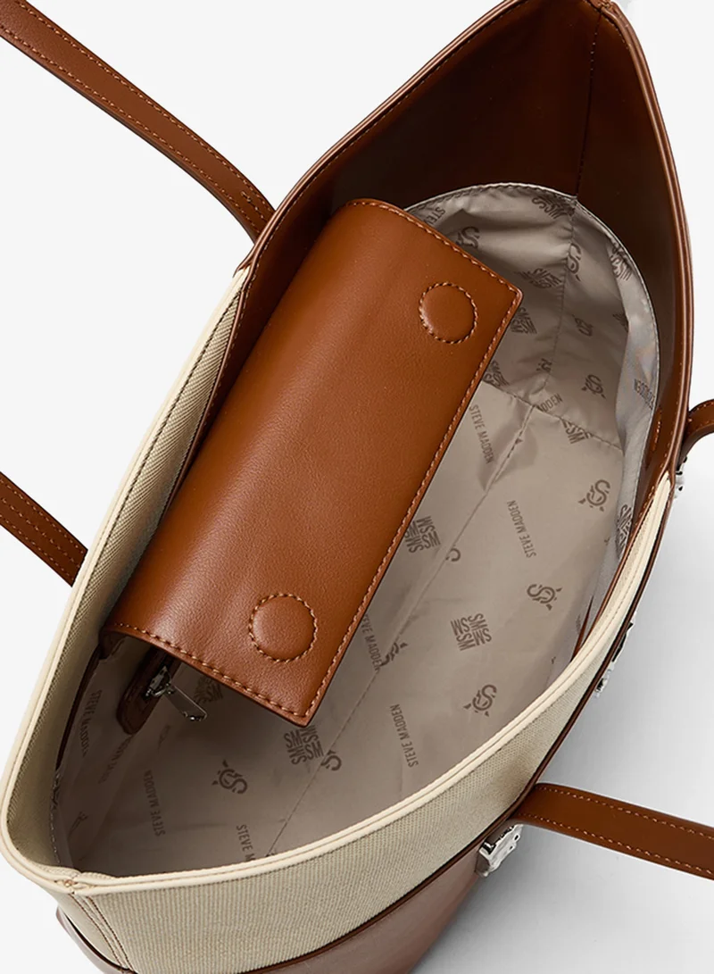 Steve Madden BRONZE Beliott Dual Tone Tote Bag for Women | Best Price UAE