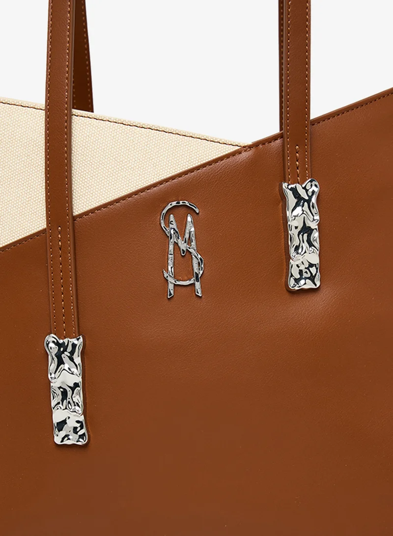 Steve Madden BRONZE Beliott Dual Tone Tote Bag for Women | Best Price UAE