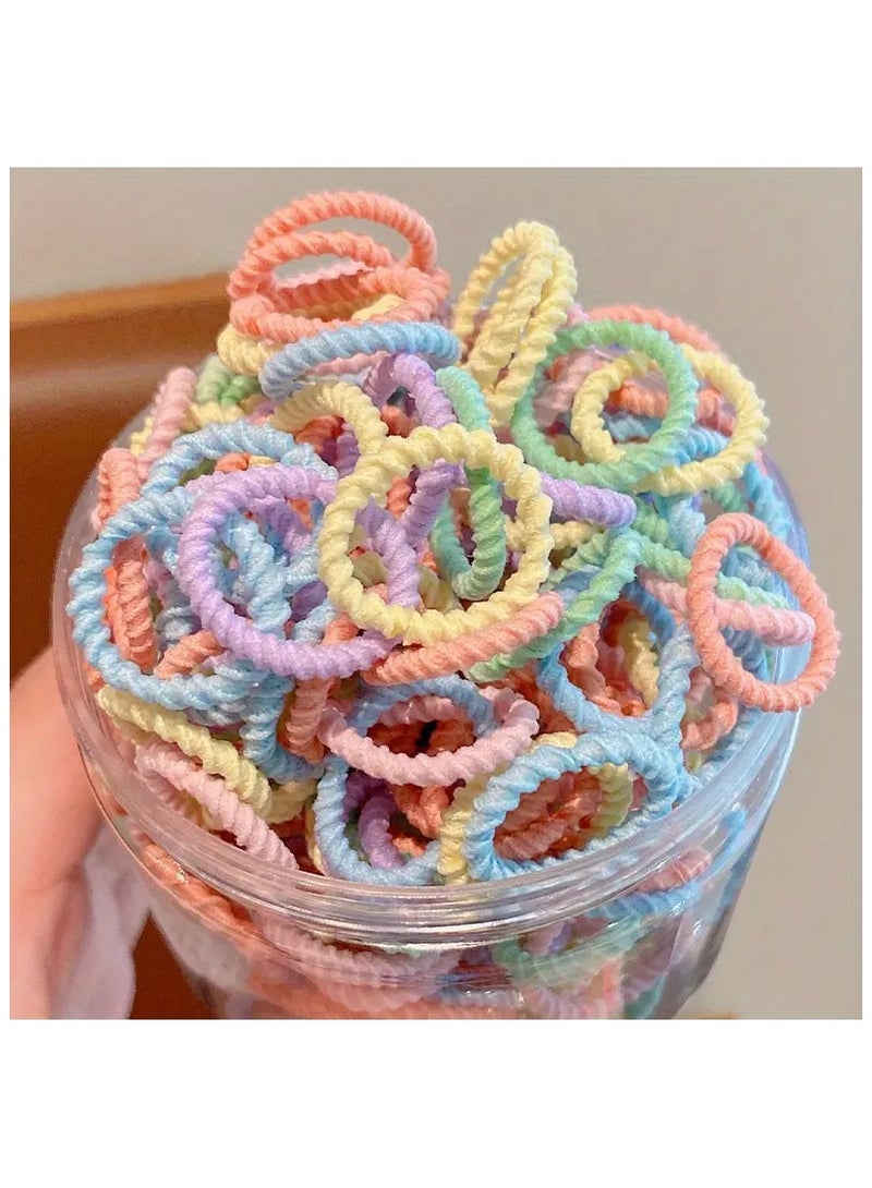 100 PCS Multicolour Mini Hair Ties for Girl - Image 2