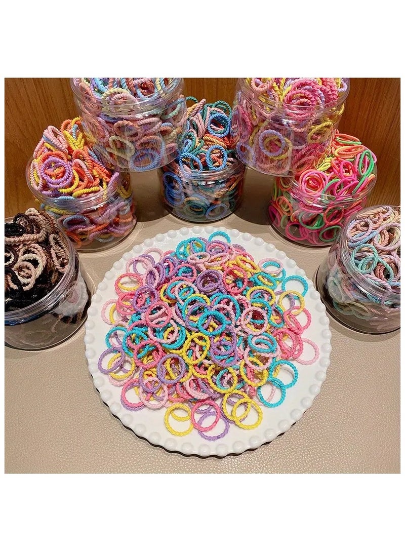 100 PCS Multicolour Mini Hair Ties for Girl - Image 3
