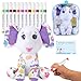 DRAWMYTOY DIY Coloring Plush Toy with Washable Markers Scribble Pets Stuffed Animal Doodle Dolls Art Toy for Boys and Girls Ages 38 Birthday Gift Elephant - Image 4