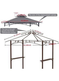 Grill Shelter Replacement Canopy Roof Only Fit For Gazebo Model L Gz238Pst 11 Grey - pzsku/ZD2F3333B7B118B6C12C7Z/45/_/1722927676/532cd776-1cc1-4cc9-999b-cebbab40a6f7