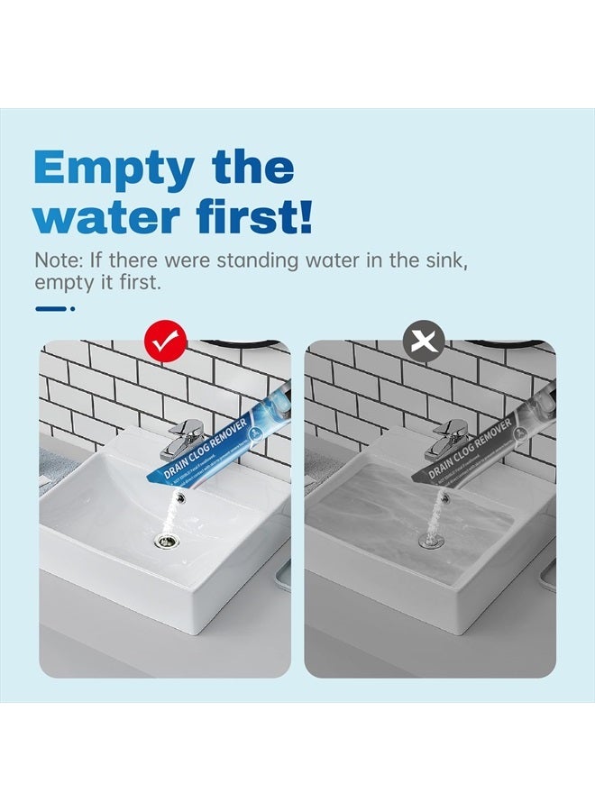 Vacplus Drain Clog Remover - 12 Pack Drain Cleaner Hair Clog Remover, Powerful Sink Drain Cleaner for Clogged Drain, Pipe-Friendly Sink Cleaner and Deodorizer - Image 2