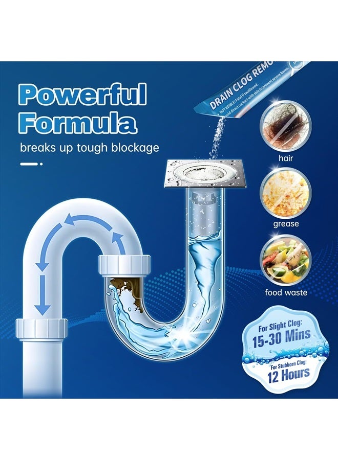 Vacplus Drain Clog Remover - 12 Pack Drain Cleaner Hair Clog Remover, Powerful Sink Drain Cleaner for Clogged Drain, Pipe-Friendly Sink Cleaner and Deodorizer - Image 3