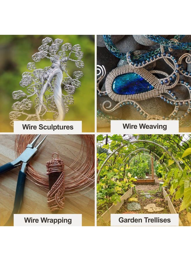 Mandala Crafts Anodized Aluminum Wire for Sculpting, Armature, Jewelry Making, Gem Metal Wrap, Garden - The Wire is Soft, Flexible, Bendable, Pliable (16 Gauge, Silver) - Image 5