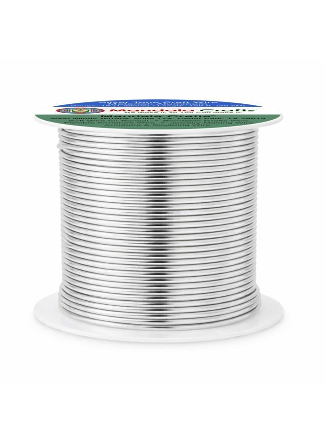 Mandala Crafts Anodized Aluminum Wire for Sculpting, Armature, Jewelry Making, Gem Metal Wrap, Garden - The Wire is Soft, Flexible, Bendable, Pliable (16 Gauge, Silver) - Image 2