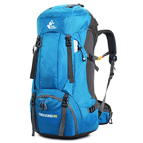 Bseash 60L Waterproof Hiking Camping Backpack with Rain Cover, Large Outdoor Sport Travel Daypack Rucksack for Climbing - Image 1