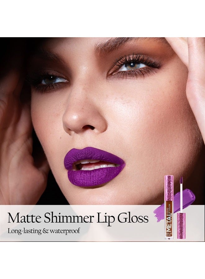 Boobeen Metallic Liquid Lipsticks Matte Lips Lipstick Pearl Glitter Lip Gloss High Pigment Long Lasting Nonstick Lip Glaze Makeup for Women and Girls - Image 4