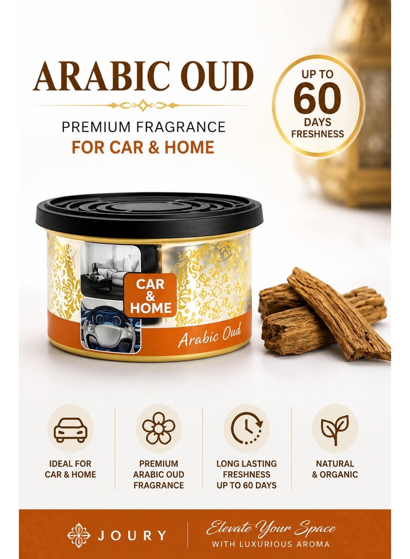 جوري معطر جو عضوي للسيارة والمنزل من جوري برائحة العود العربي 42 غرام | عطر عود طبيعي يدوم طويلاً | مزيل للروائح للسيارة والمنزل والمكتب وخزانة الملابس | انتعاش يدوم حتى 60 يوماً - Image 3