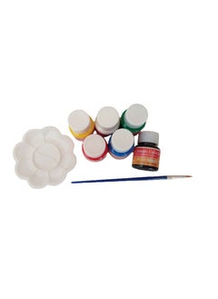 Keep Smiling Keep Smiling Ceramic Color Set, 6 Colors + Brush 25 ml - No:7256C  - Image 2
