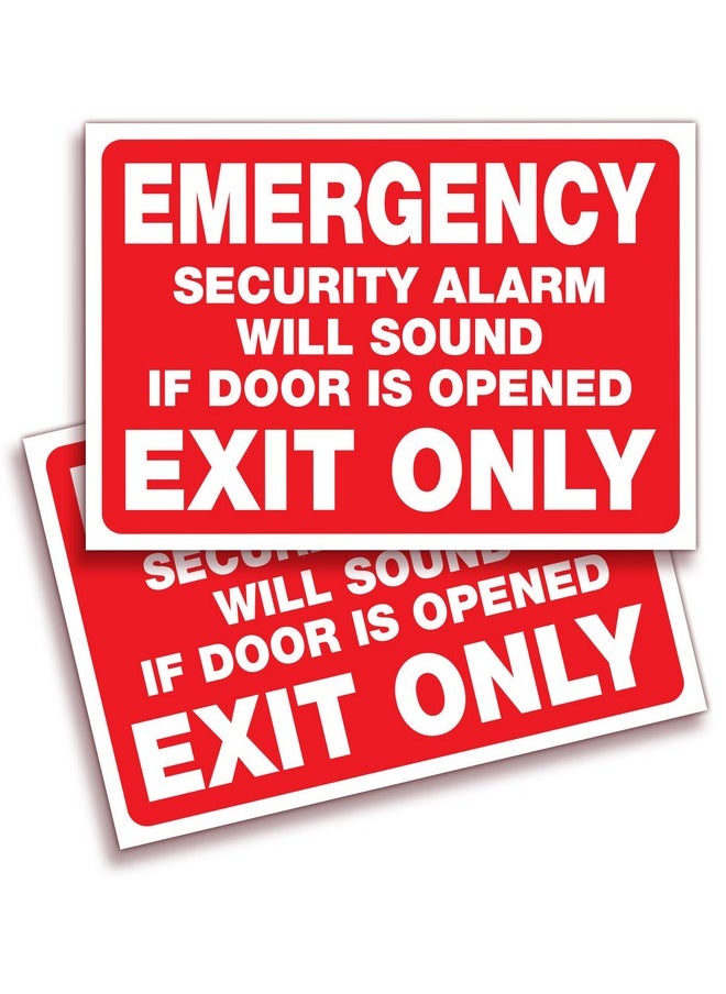 iSYFIX Emergency Exit Only Stickers - 2 Pack 10x7 Inch - Premium Self-Adhesive Vinyl, Laminated UV, Weather, Scratch, Water & Fade Resistance, Security Alarm Will Sound if Door is Opened Signs - pzsku/ZD2F37BF549B2B358D6D7Z/45/_/1740982860/cc5d498c-169a-4e92-ad8f-981acecd9ad5