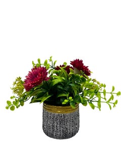 Artificial Flowers in Vase, Fake Plant with Stone Vase, Ideal for Home Office Bedroom Wedding Party Decoration Gifting Red 19x9x9cm - pzsku/ZD2F3965F48C83BA61C46Z/45/_/1734319973/691f7214-e967-4ae4-abd0-d75f120c4a72