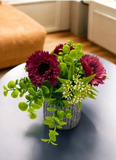 Artificial Flowers in Vase, Fake Plant with Stone Vase, Ideal for Home Office Bedroom Wedding Party Decoration Gifting Red 19x9x9cm - pzsku/ZD2F3965F48C83BA61C46Z/45/_/1734319974/b04df1b4-4b0e-45c9-bda3-889c6af54a38