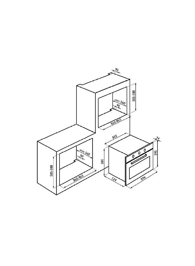 كيتشن لاين فرن بلت إن كهرباء - 90 سم - 6 وظائف - استانلس استيل - FE9V063AXN - Image 5