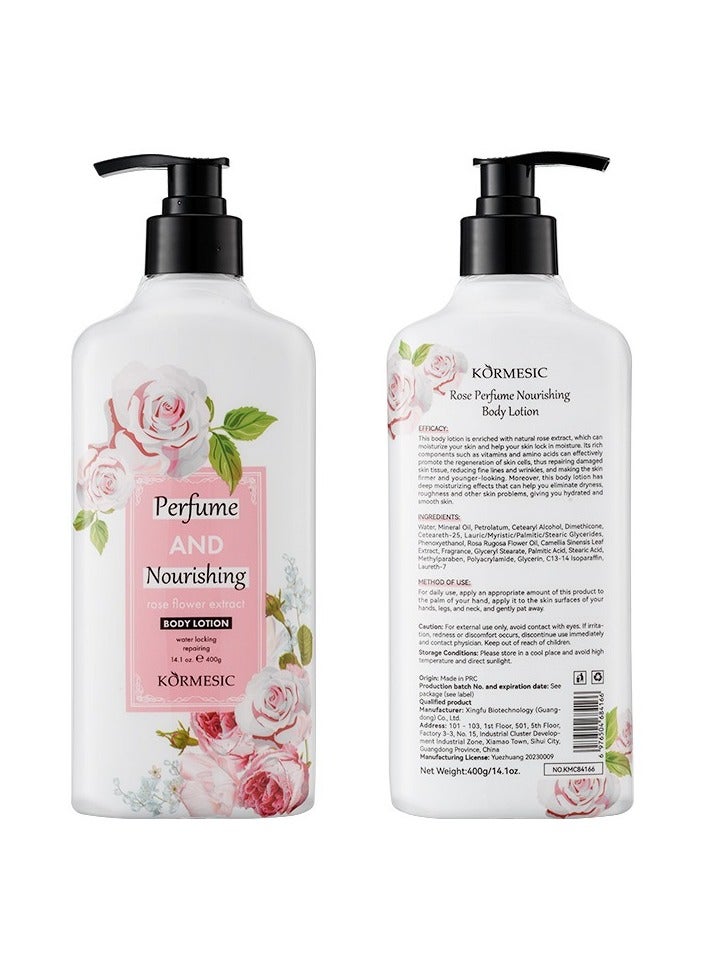 Kormesic الورد معطر تغذية الجسم لوشن 400 جرام-رومانسية وترطيب - Image 1