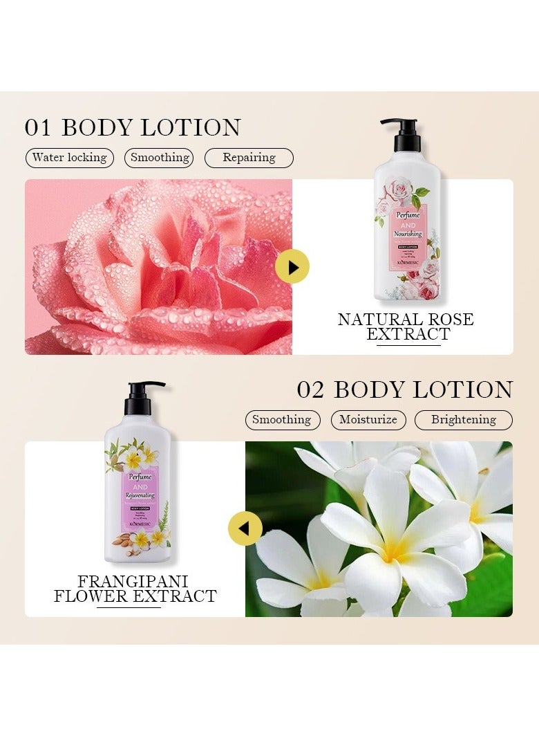 Kormesic الورد معطر تغذية الجسم لوشن 400 جرام-رومانسية وترطيب - Image 2