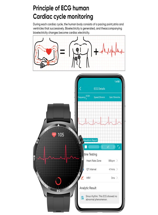 MT300 Smart Watch 1.43" Heart Rate Sleep Monitor Smartwatch for Men Women Fitness Watch with 50+ Sports Modes Compatible with Android iOS - Image 5