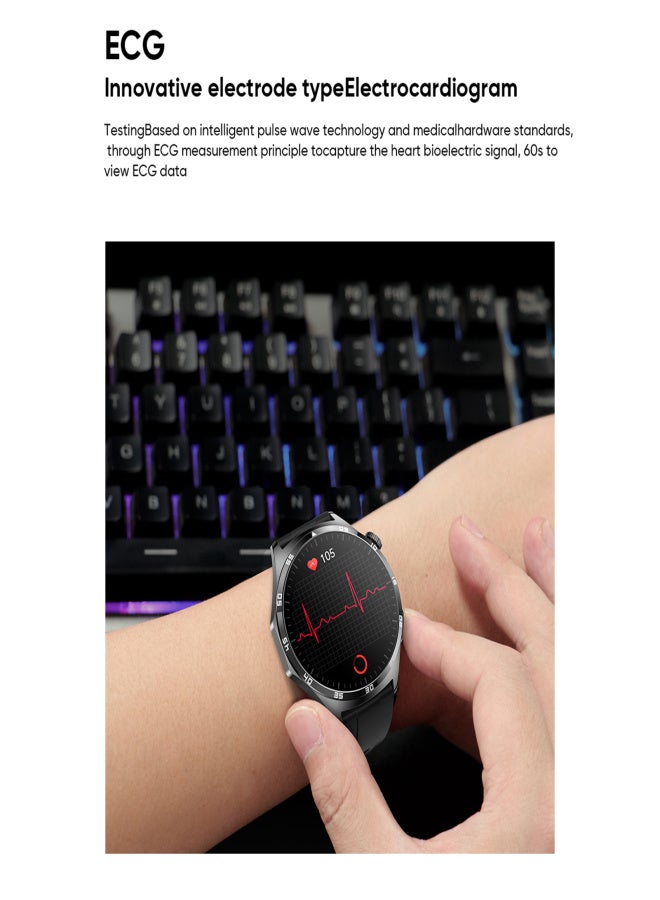 MT300 Smart Watch 1.43" Heart Rate Sleep Monitor Smartwatch for Men Women Fitness Watch with 50+ Sports Modes Compatible with Android iOS - Image 4