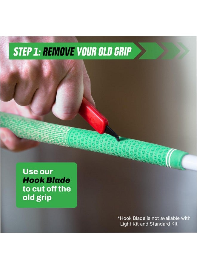 ويدج جايز طقم قبضة الجولف Wedge Guys لإعادة الإمساك بمضارب الجولف - جودة احترافية - تتضمن الخيارات شفرة الخطاف، و15 أو 30 شريط قبضة، ومذيب قبضة 5 أو 8 أونصات ومشبك كماشة مطاطي - Image 2