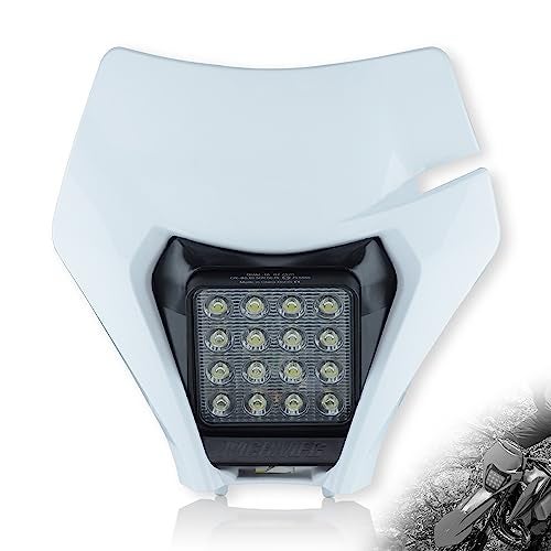 MCHMFG مصباح أمامي لدراجة مائية MCHMFG، مجموعة أضواء LED لدراجة إنجراف عالمية لمعظم دراجات الطرق الوعرة EXC SX XCF MX بيضاء - Image 1