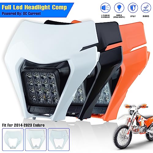 MCHMFG مصباح أمامي لدراجة مائية MCHMFG، مجموعة أضواء LED لدراجة إنجراف عالمية لمعظم دراجات الطرق الوعرة EXC SX XCF MX بيضاء - Image 2